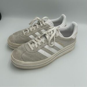 Adidas Originals Gazelle Bold Platform Women’s Sneaker Grey White Size 9